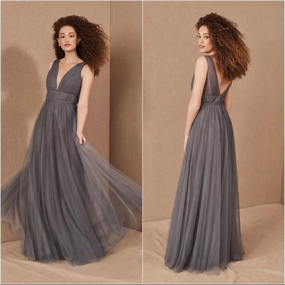 Bhldn - Jenny Yoo Sarita Bridesmaid Dress in Grey